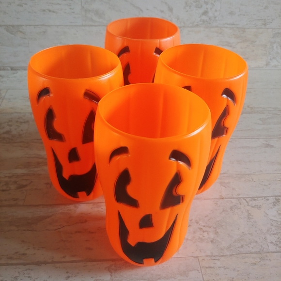 VINTAGE Jack O Lantern Blow Mold Party Cups - Picture 3 of 7
